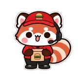 Drive-Thru Shift · Red Panda sticker from Pocket Friends