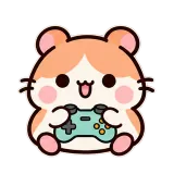 Gaming Break · Hamster sticker from Pocket Friends