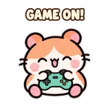 Gaming Break · Hamster sticker from Pocket Friends