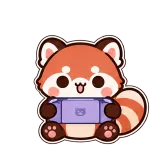 One More Game · Red Panda sticker from Pocket Friends