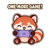 One More Game · Red Panda sticker from Pocket Friends
