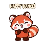 Happy Dance · Red Panda sticker from Pocket Friends