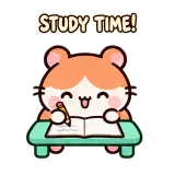 Homework Time · Hamster sticker from Pocket Friends