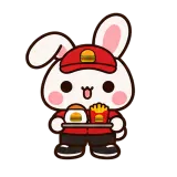 Burger Crew · Bunny sticker from Pocket Friends