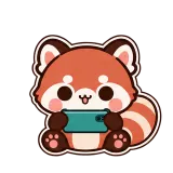 One HP Left · Red Panda sticker from Pocket Friends