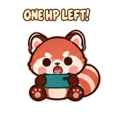 One HP Left · Red Panda sticker from Pocket Friends
