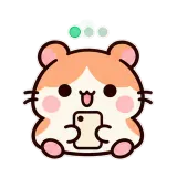 Texting You · Hamster sticker from Pocket Friends