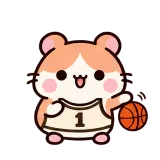 Basketball Break · Hamster sticker from Pocket Friends