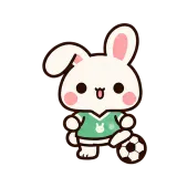 Soccer Time · Bunny sticker from Pocket Friends