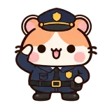 Officer Reporting · Hamster sticker from Pocket Friends