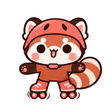 Roll With Me · Red Panda sticker from Pocket Friends