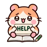 Help Me Study · Hamster sticker from Pocket Friends