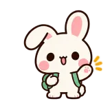 Off to School · Bunny sticker from Pocket Friends