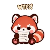 Homework WTF · Red Panda sticker from Pocket Friends