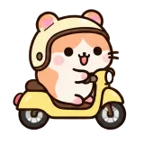 Scooter Ride · Hamster sticker from Pocket Friends