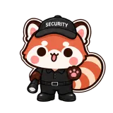 Security Check · Red Panda sticker from Pocket Friends