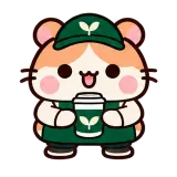 Coffeehouse Barista · Hamster sticker from Pocket Friends
