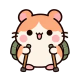 Hiking Time · Hamster sticker from Pocket Friends