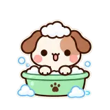 Bath Time Pup sticker from Puppy Pals