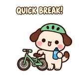Bike Break sticker from Puppy Pals