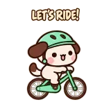 Bicycle Ride sticker from Puppy Pals