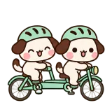 Tandem Together sticker from Puppy Pals
