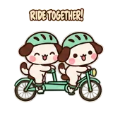 Tandem Together sticker from Puppy Pals