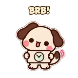 Be Right Back sticker from Puppy Pals