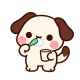 Brush Brush sticker from Puppy Pals