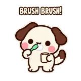 Brush Brush sticker from Puppy Pals