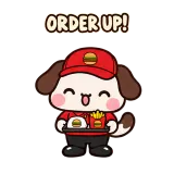 Burger Crew sticker from Puppy Pals