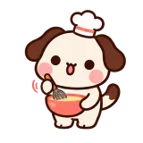 Busy Baking sticker from Puppy Pals
