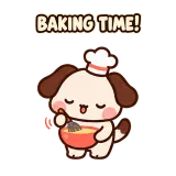 Busy Baking sticker from Puppy Pals