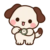 Checking the Time sticker from Puppy Pals