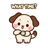 Checking the Time sticker from Puppy Pals