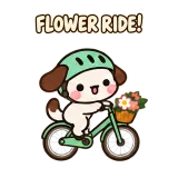 Flower Basket Ride sticker from Puppy Pals