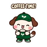 Coffeehouse Barista sticker from Puppy Pals