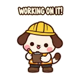 Hard Hat Shift sticker from Puppy Pals