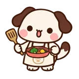 Dinner Time sticker from Puppy Pals
