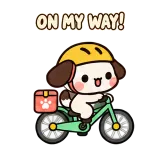 On My Way sticker from Puppy Pals
