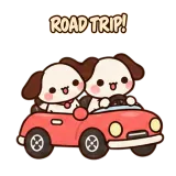 Driving Together sticker from Puppy Pals