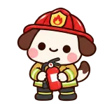 Firefighter Ready sticker from Puppy Pals
