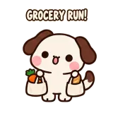 Grocery Run sticker from Puppy Pals