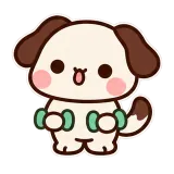 Gym Time sticker from Puppy Pals