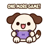 One More Game sticker from Puppy Pals