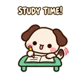 Homework Time sticker from Puppy Pals