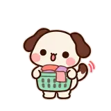 Laundry Day sticker from Puppy Pals