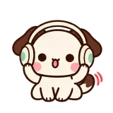 Music On sticker from Puppy Pals