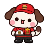 Burger Crew sticker from Puppy Pals