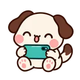 One HP Left sticker from Puppy Pals